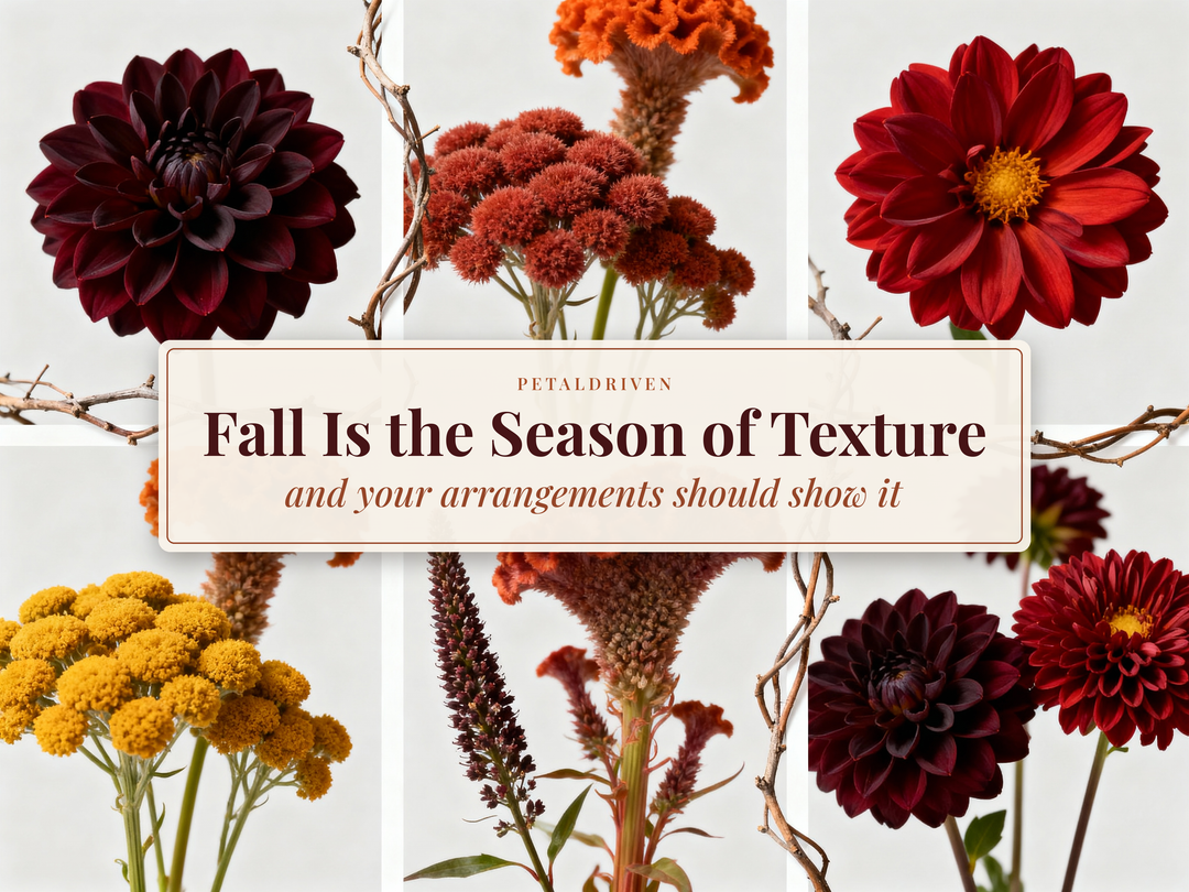 Fall is the Season of Texture - and your arrangements should show it